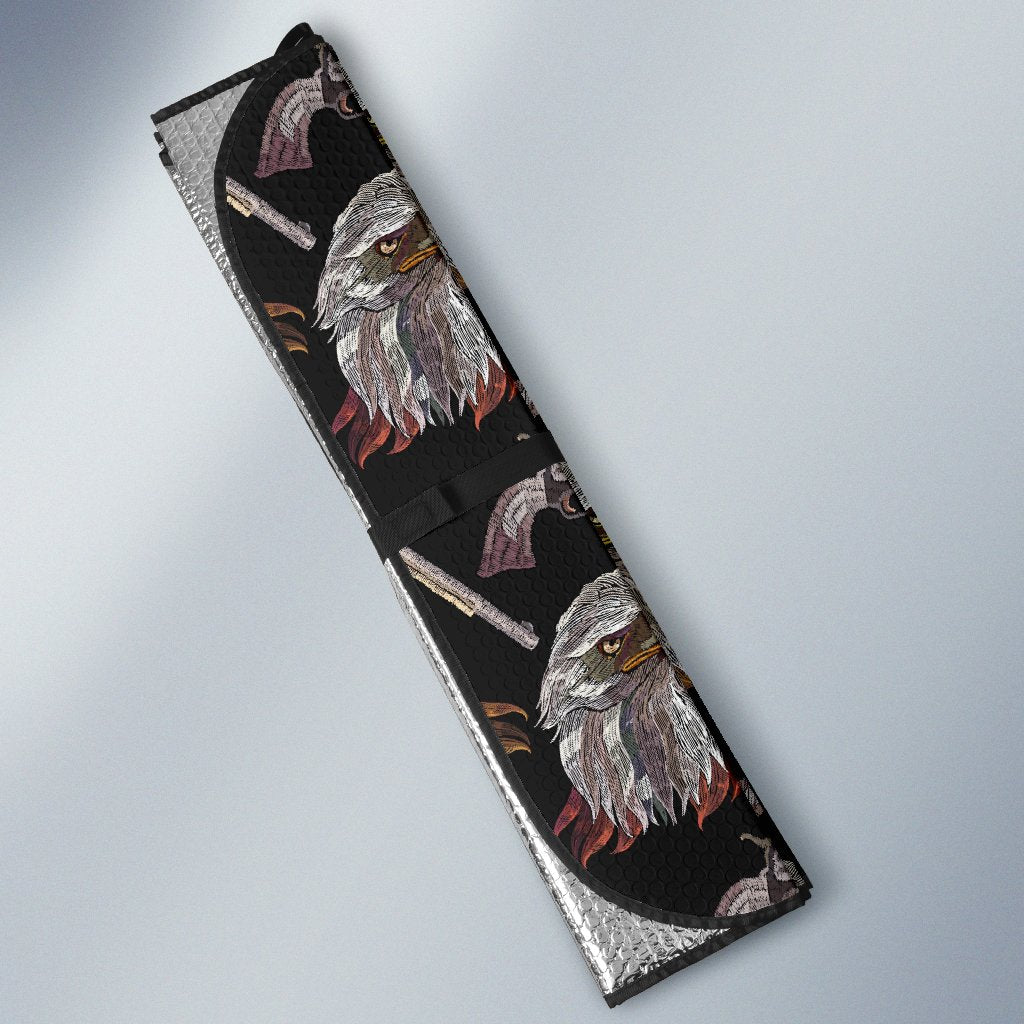 Eagle Print Pattern Car Sun Shade-grizzshop