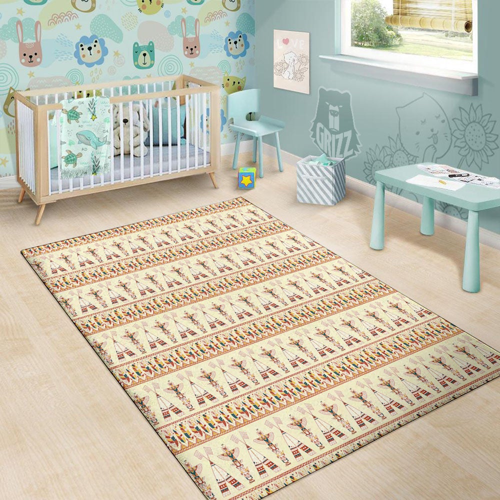 Eagle Rose Pattern Print Floor Mat
