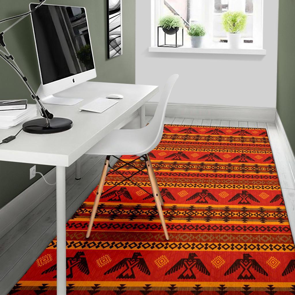 Eagle Native American Pattern Print Floor Mat-grizzshop