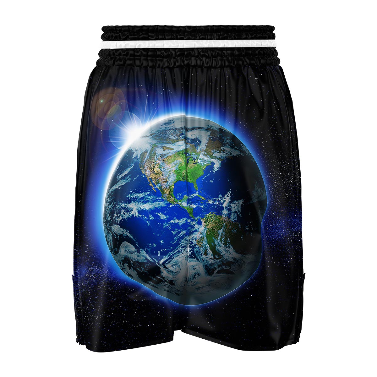 Earth Sunrise Print Boxing Shorts-grizzshop
