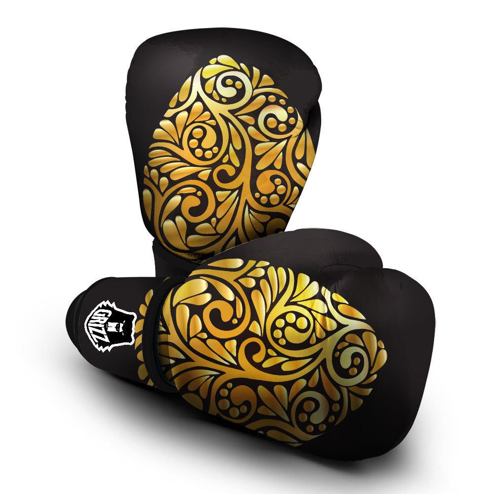 Easter Egg Gold Print Boxing Gloves-grizzshop