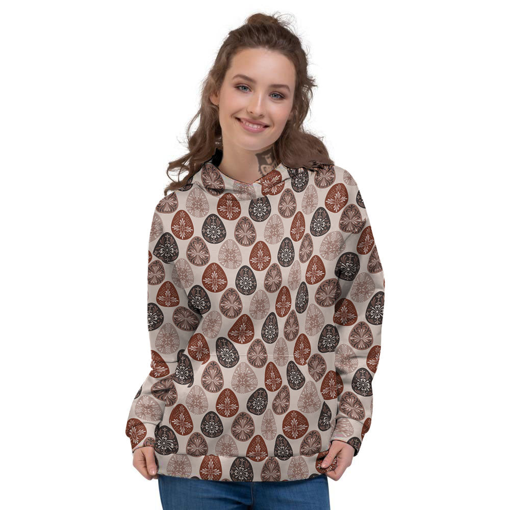 Easter Eggs Bohemian Print Pattern Women's Hoodie-grizzshop