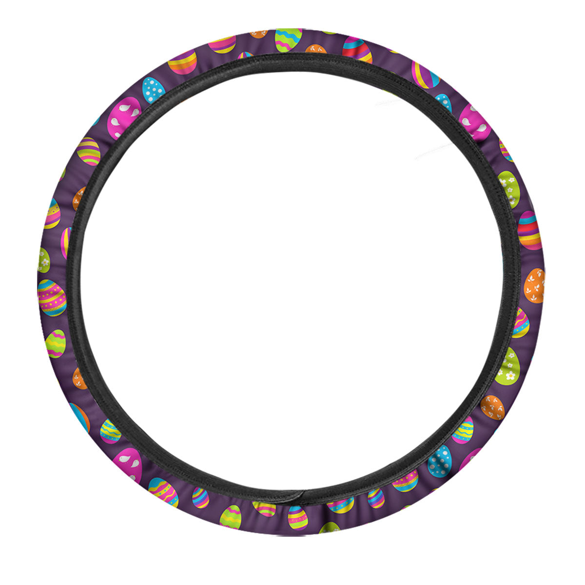 Easter Eggs Colorful Cute Print Pattern Car Steering Wheel Cover-grizzshop