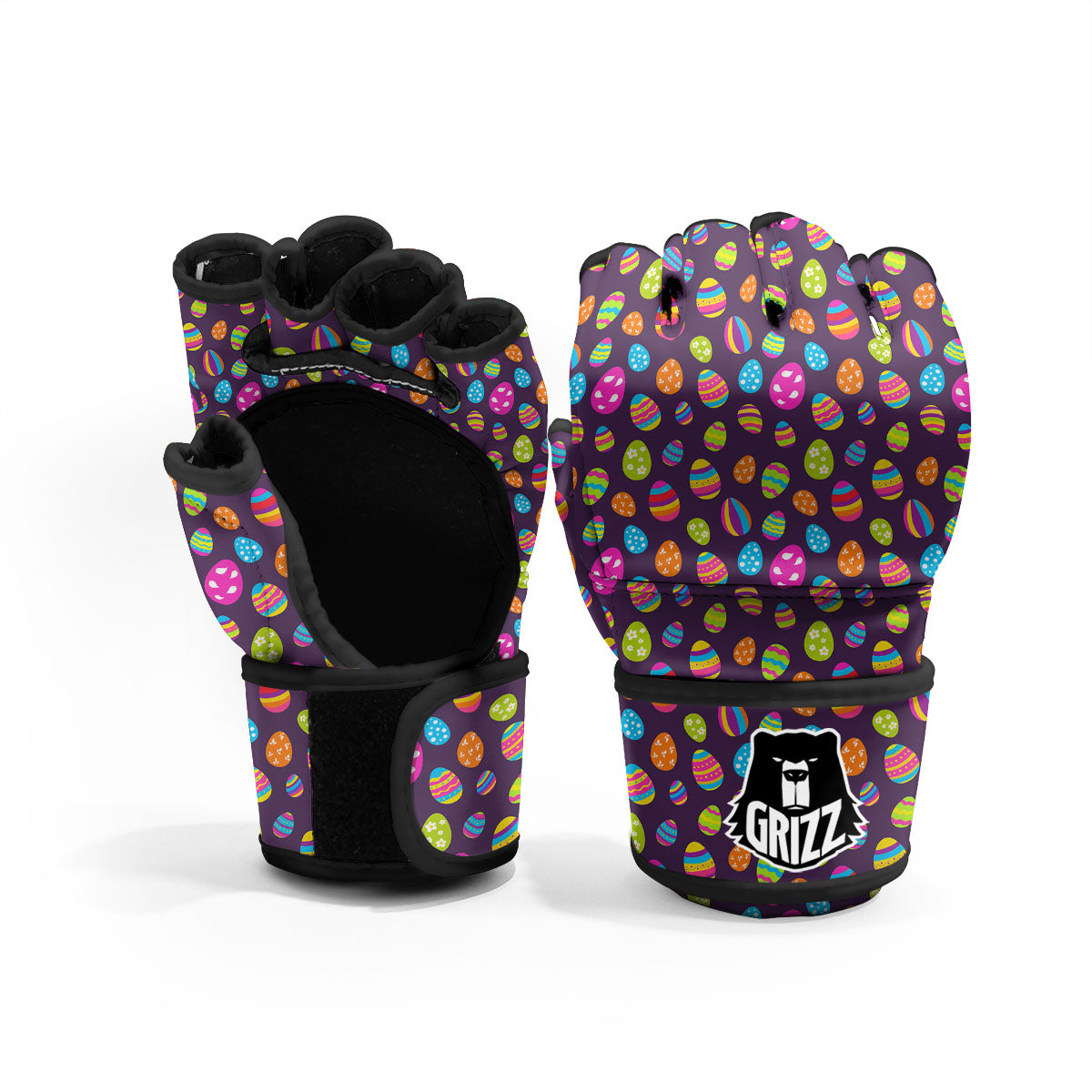 Easter Eggs Colorful Cute Print Pattern MMA Gloves-grizzshop