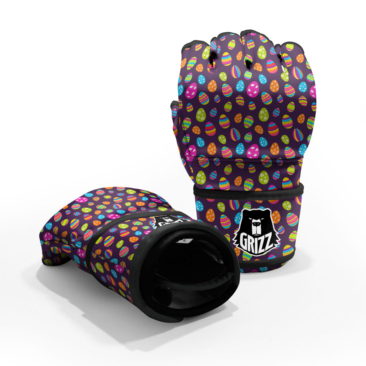 Easter Eggs Colorful Cute Print Pattern MMA Gloves-grizzshop