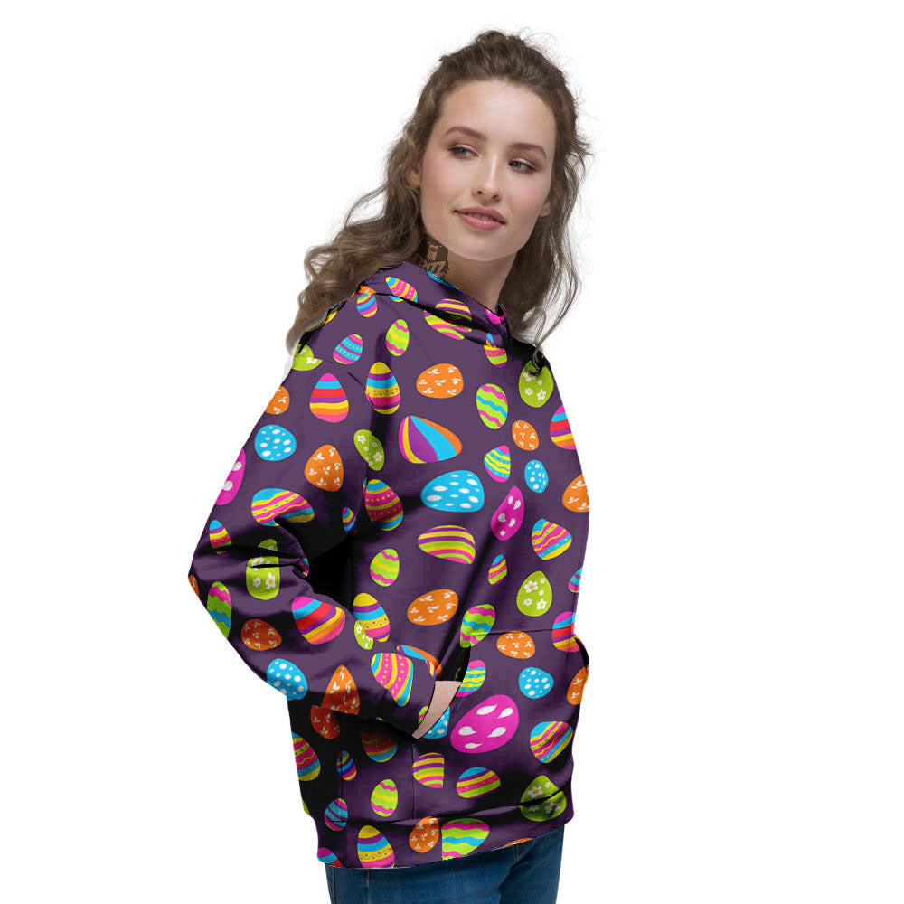 Easter Eggs Colorful Cute Print Pattern Women's Hoodie-grizzshop