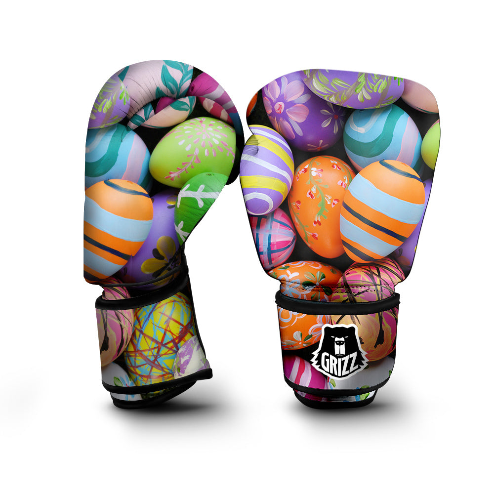 Easter Eggs Colorful Print Boxing Gloves-grizzshop