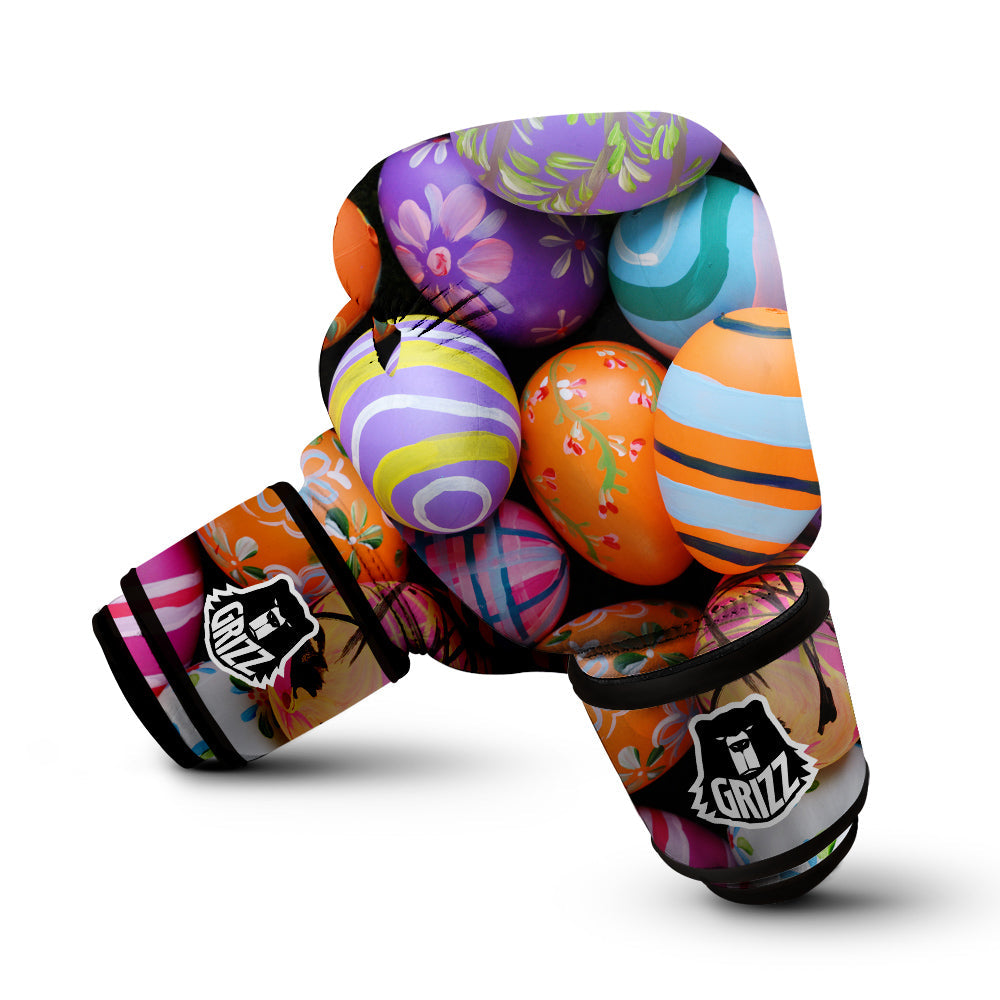 Easter Eggs Colorful Print Boxing Gloves-grizzshop