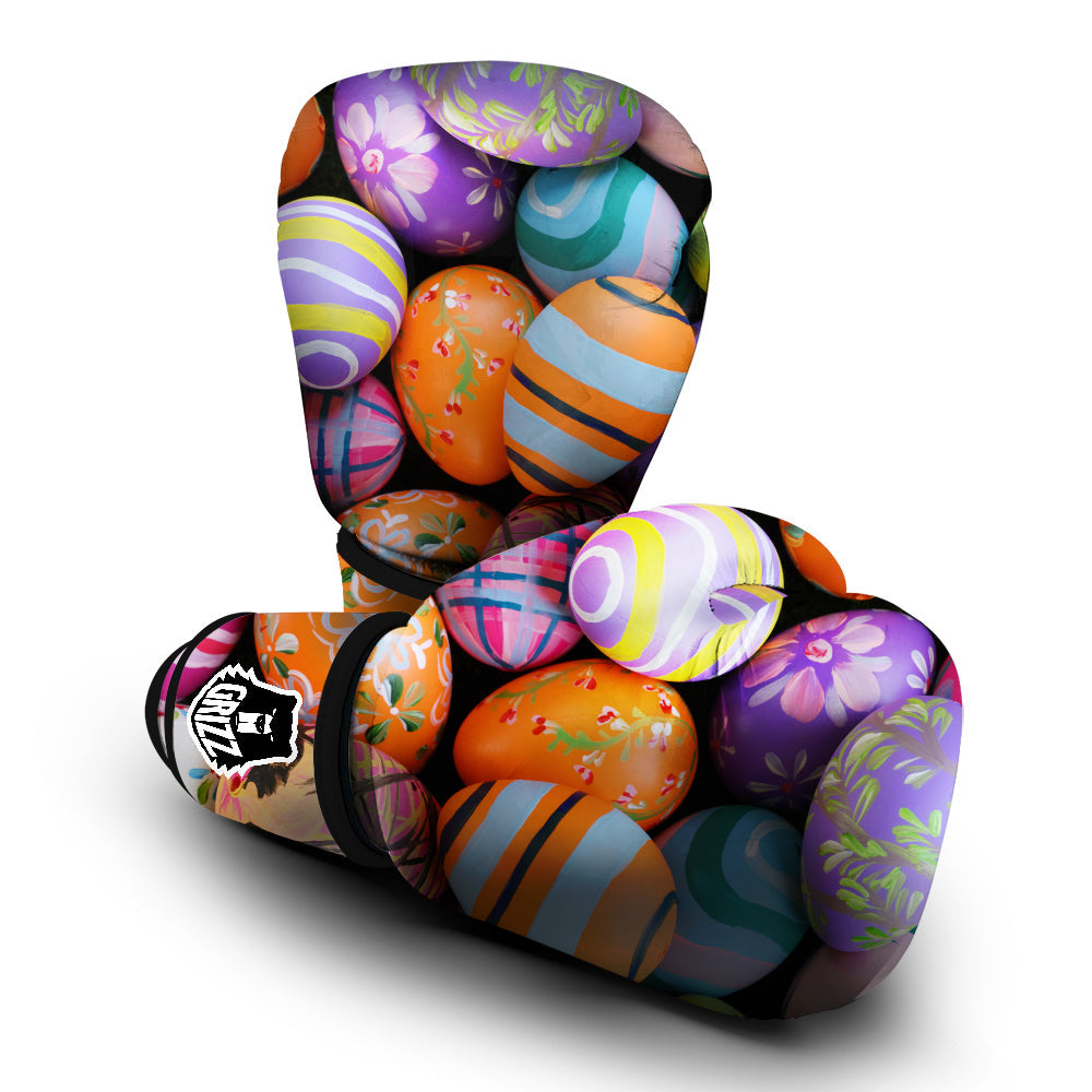 Easter Eggs Colorful Print Boxing Gloves-grizzshop