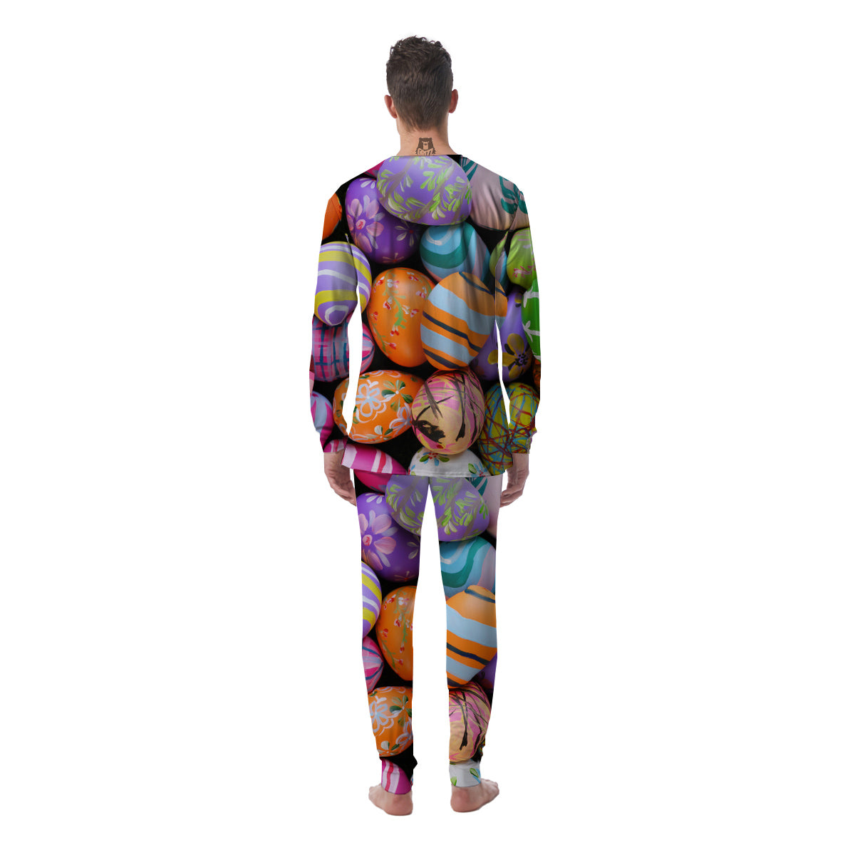 Easter Eggs Colorful Print Men's Pajamas-grizzshop