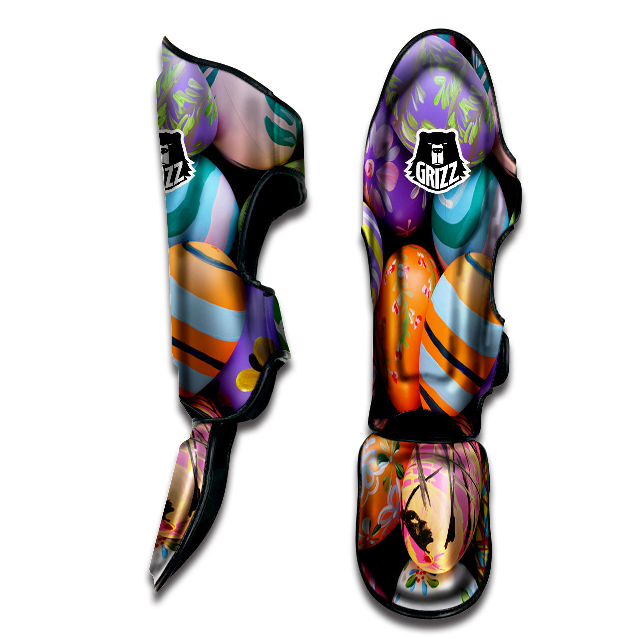 Easter Eggs Colorful Print Muay Thai Shin Guards-grizzshop