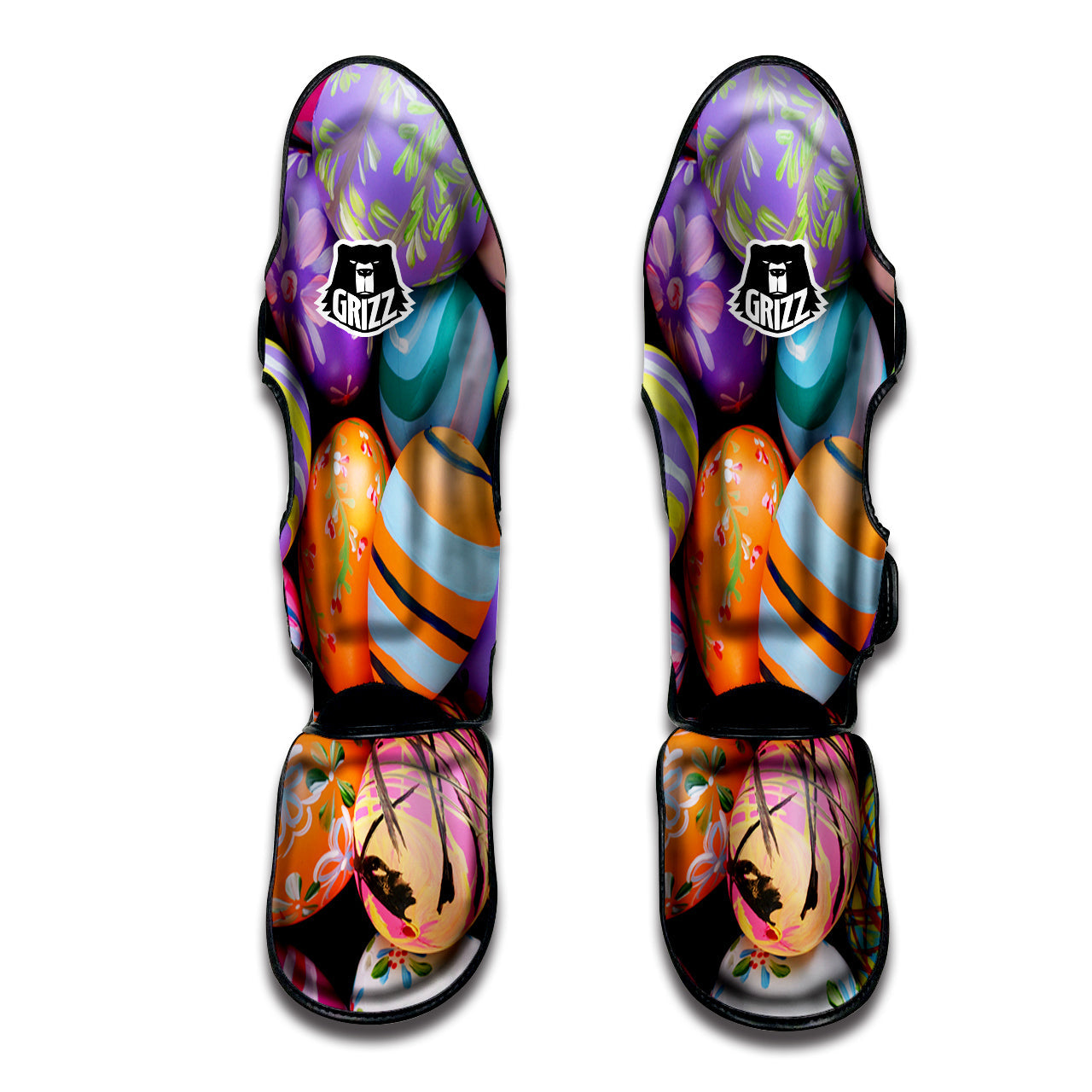 Easter Eggs Colorful Print Muay Thai Shin Guards-grizzshop