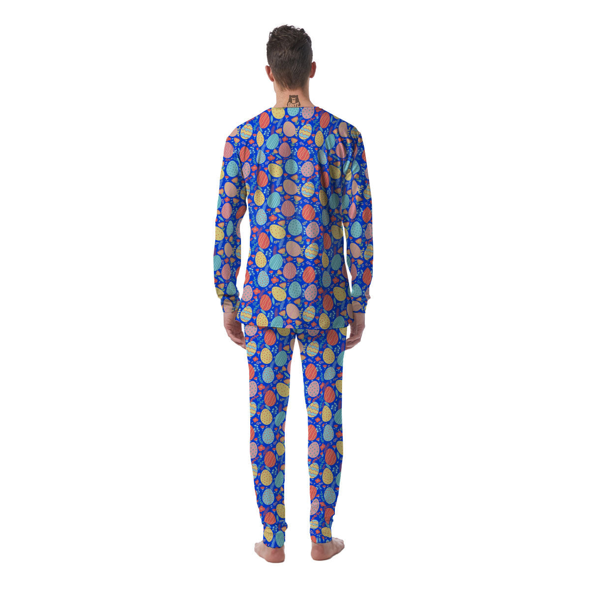 Easter Eggs Colorful Print Pattern Men's Pajamas-grizzshop