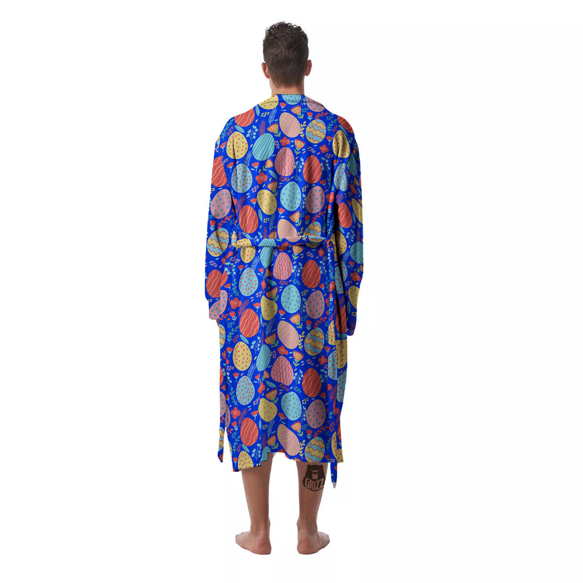 Easter Eggs Colorful Print Pattern Men's Robe-grizzshop