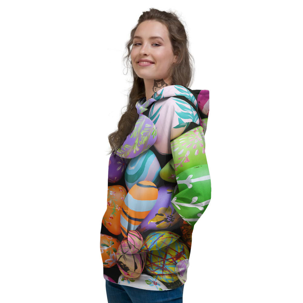 Easter Eggs Colorful Print Women's Hoodie-grizzshop