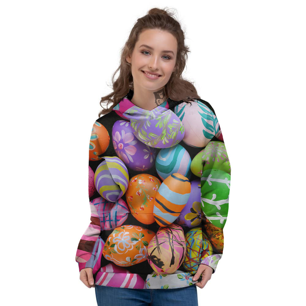 Easter Eggs Colorful Print Women's Hoodie-grizzshop