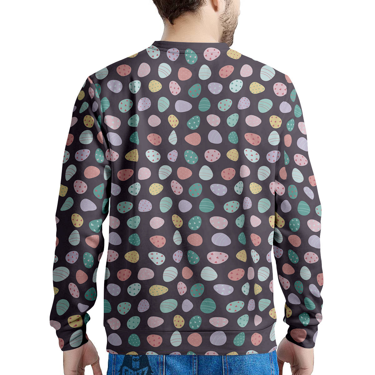 Easter Eggs Cute Print Pattern Men's Sweatshirt-grizzshop
