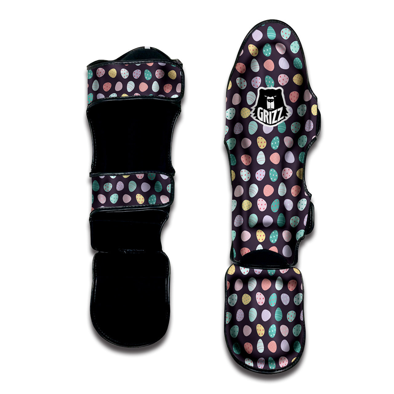 Easter Eggs Cute Print Pattern Muay Thai Shin Guards-grizzshop