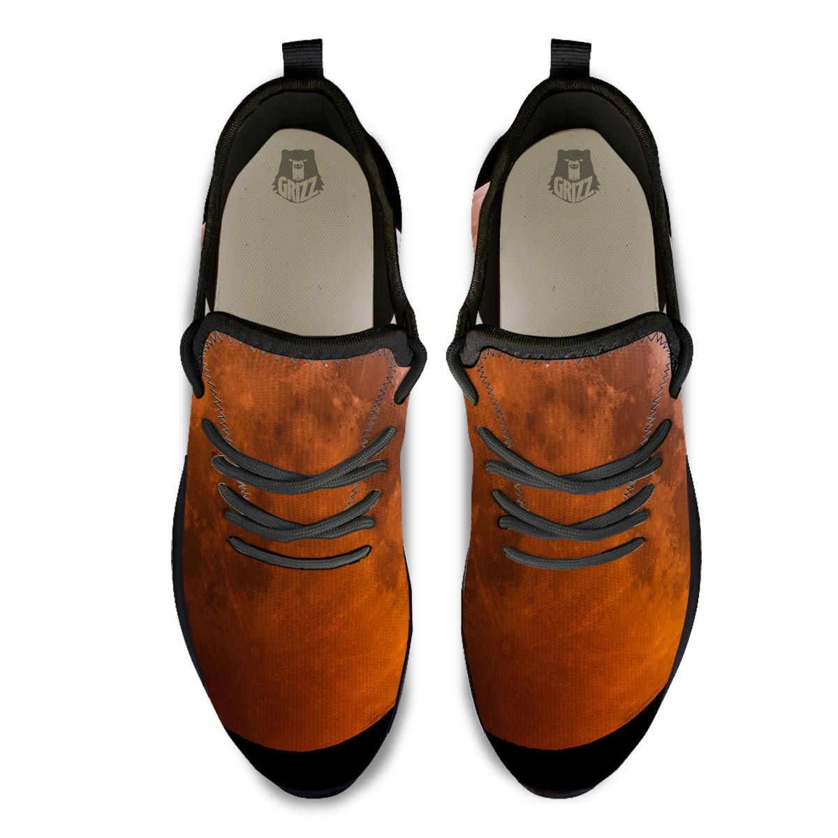 Eclipse Total Lunar Print Black Athletic Shoes-grizzshop