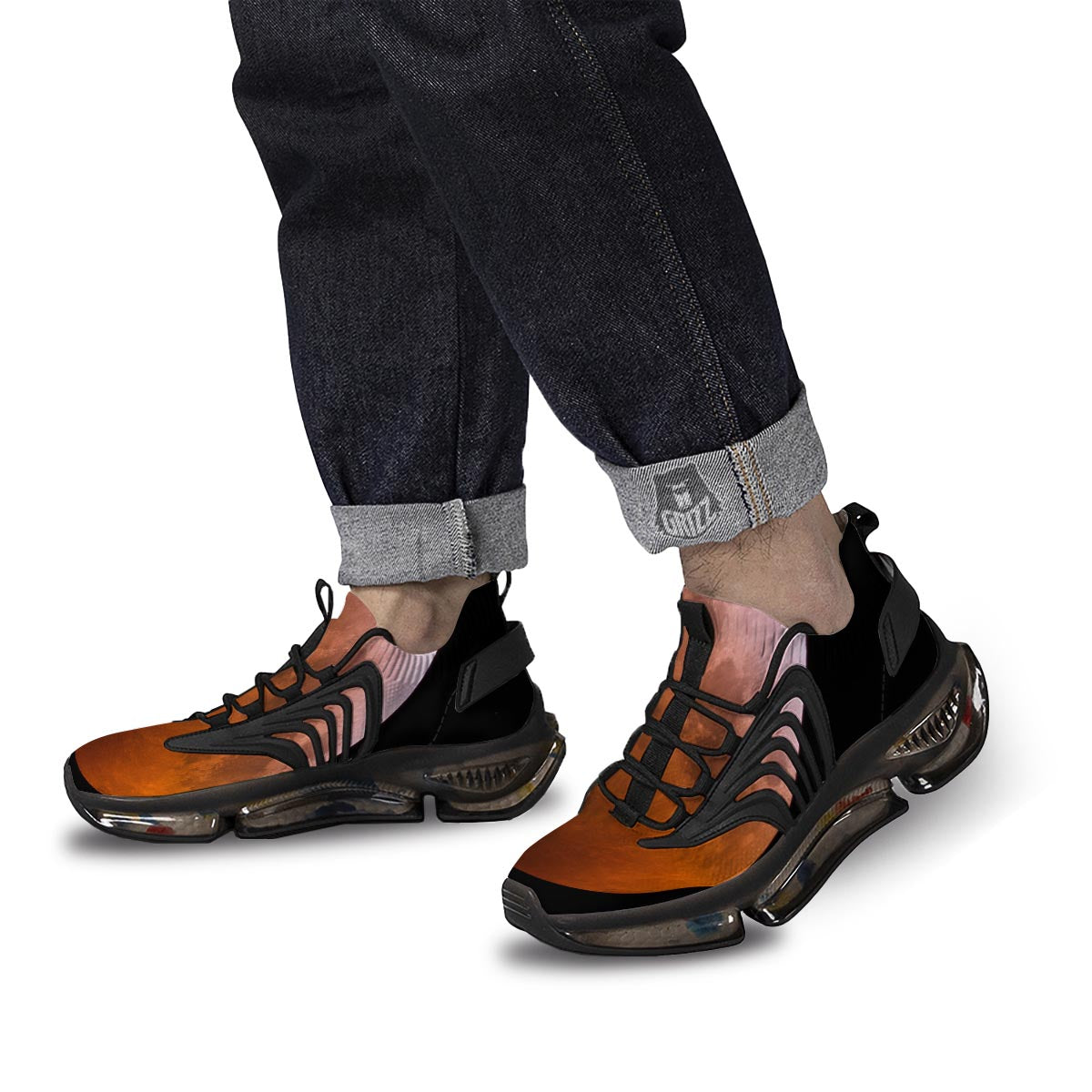 Eclipse Total Lunar Print Black Gym Shoes-grizzshop
