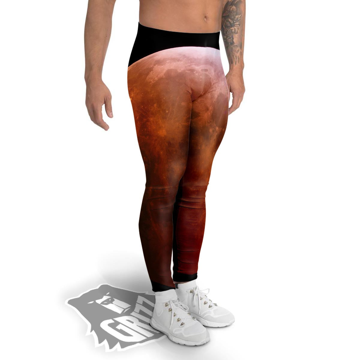 Eclipse Total Lunar Print Men's Leggings-grizzshop