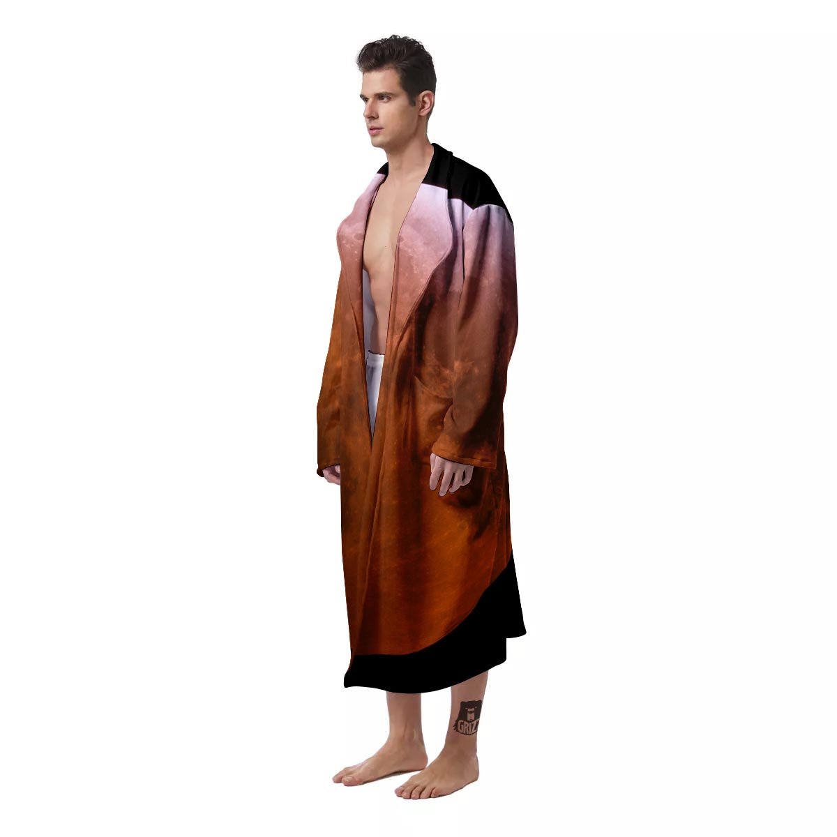 Eclipse Total Lunar Print Men's Robe-grizzshop