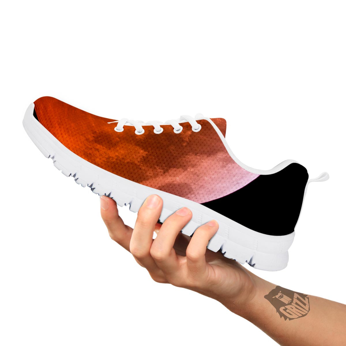 Eclipse Total Lunar Print White Sneaker-grizzshop