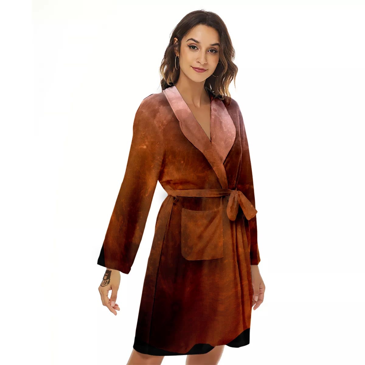 Eclipse Total Lunar Print Women's Robe-grizzshop