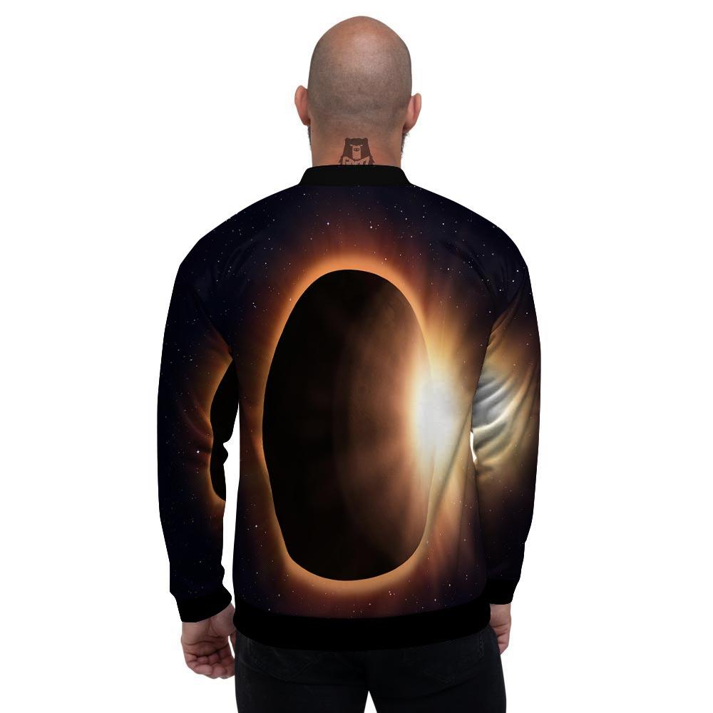 Eclipse Total Solar Print Men's Bomber Jacket-grizzshop