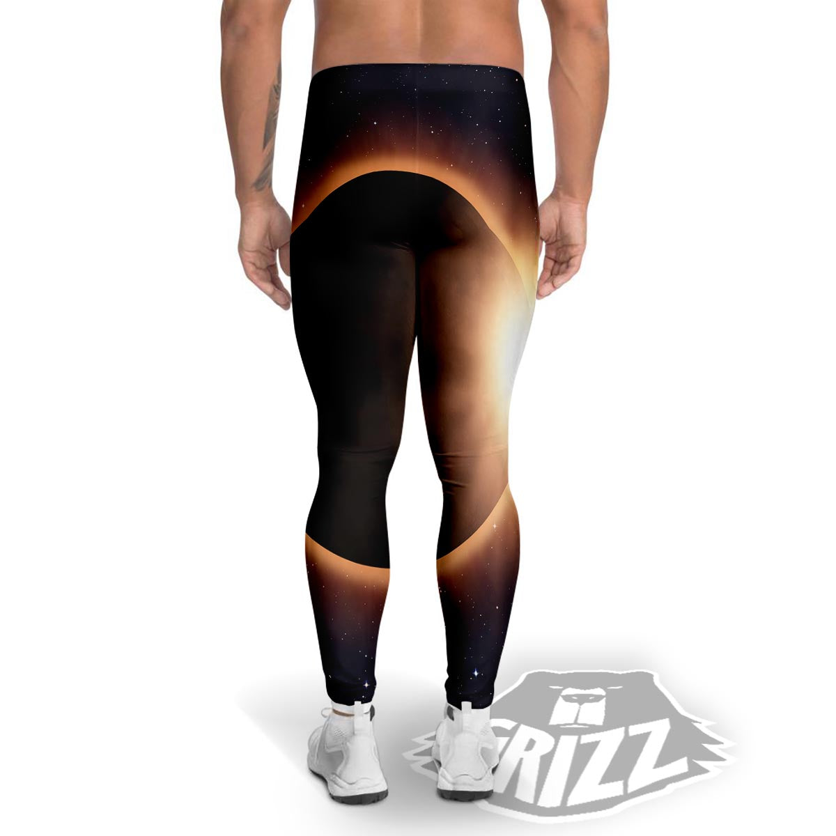 Eclipse Total Solar Print Men's Leggings-grizzshop