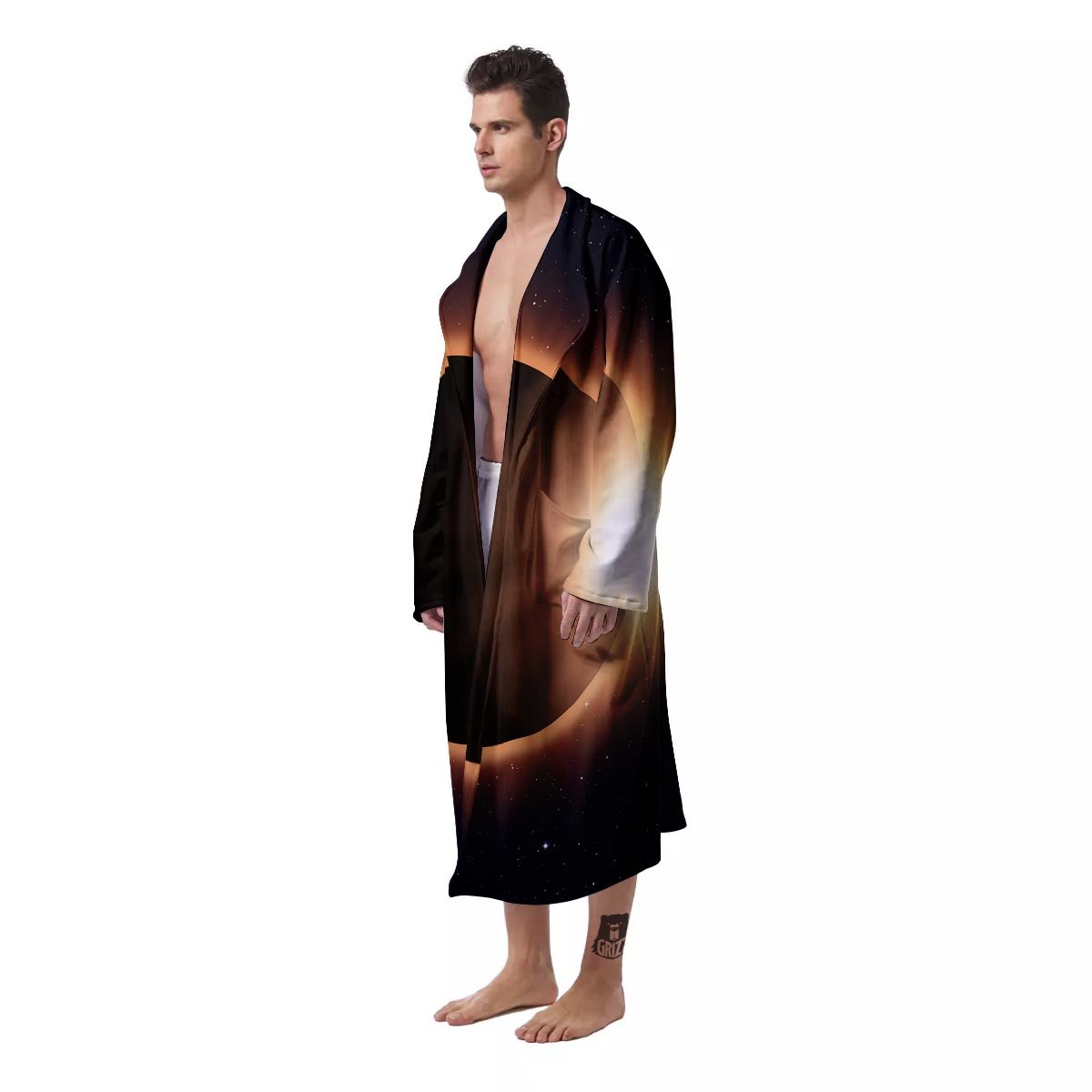 Eclipse Total Solar Print Men's Robe-grizzshop
