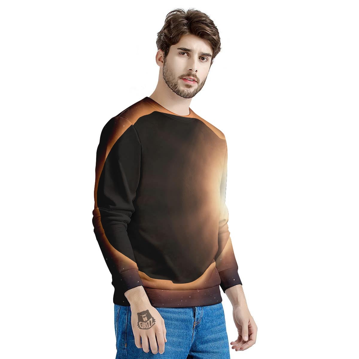 Eclipse Total Solar Print Men's Sweatshirt-grizzshop