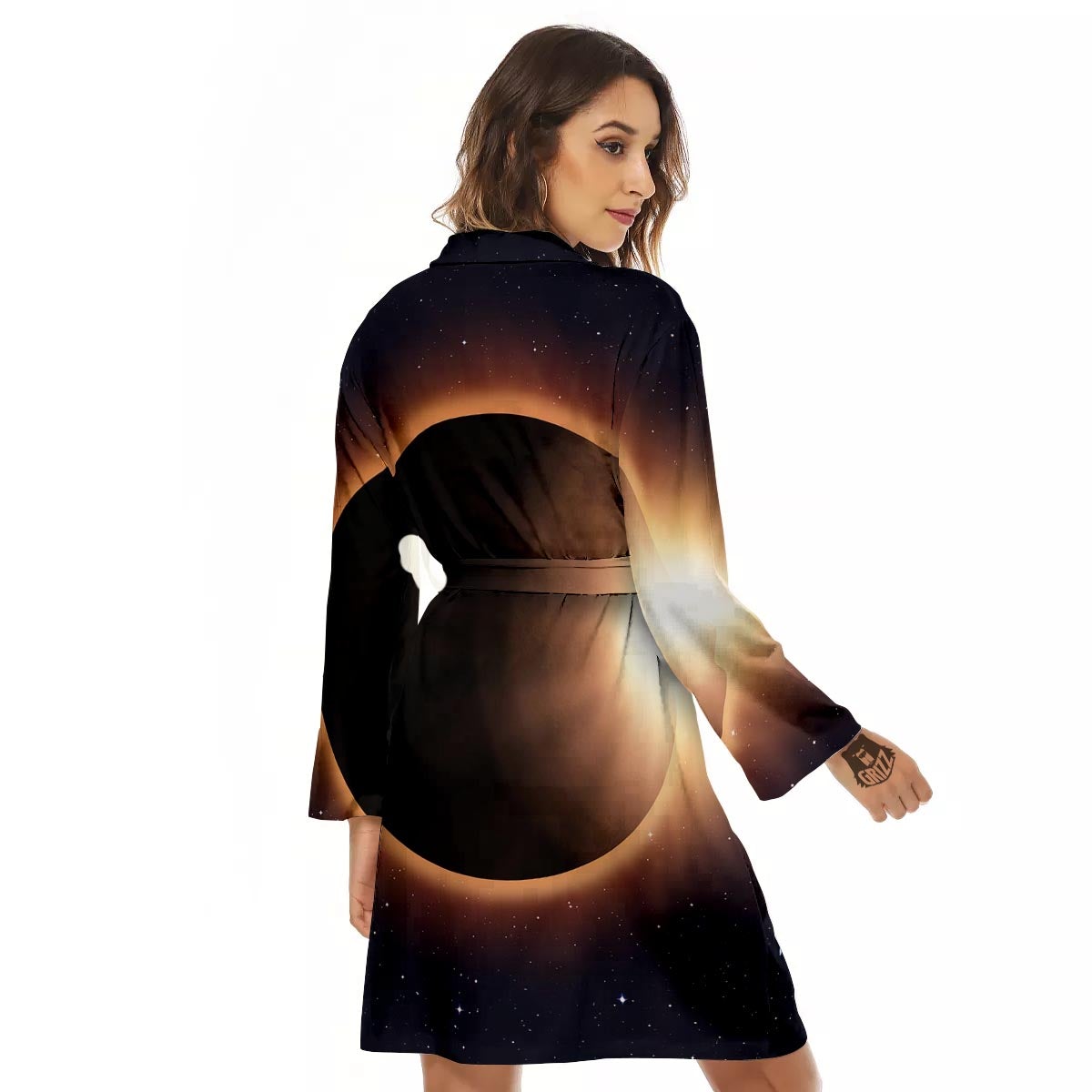 Eclipse Total Solar Print Women's Robe-grizzshop
