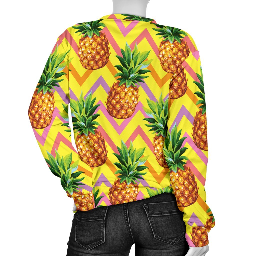 Edm Yellow Pineapple Print Sweatshirt-grizzshop