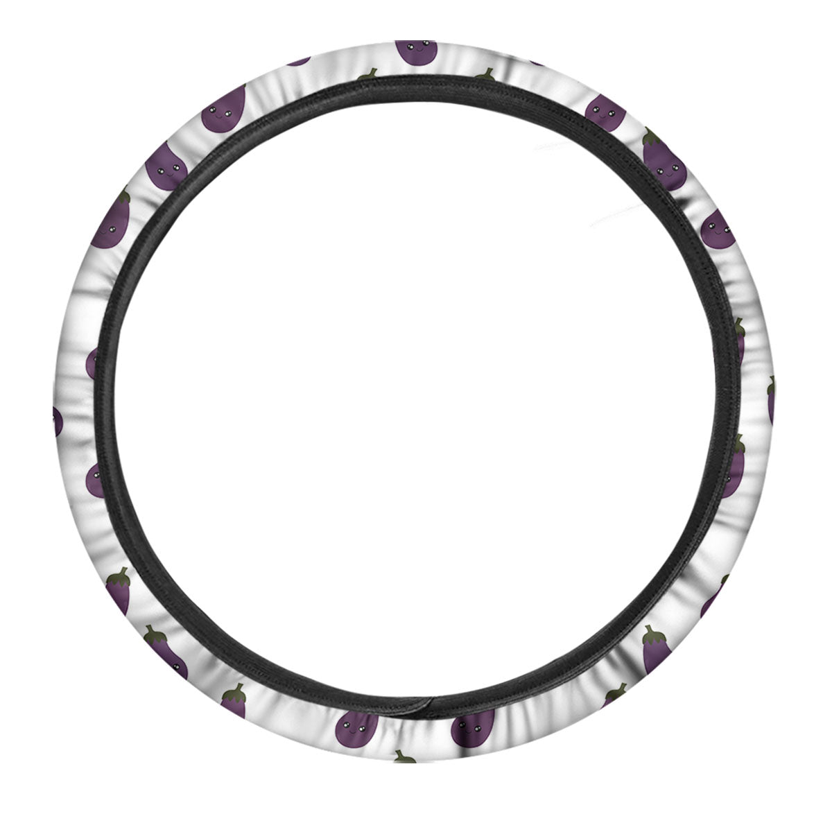 Eggplant Funny Print Pattern Car Steering Wheel Cover-grizzshop