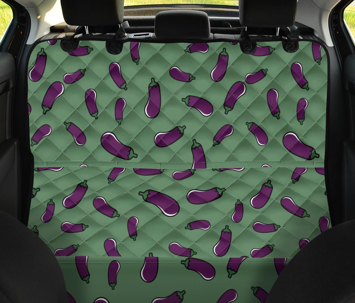 Eggplant Pattern Print Pet Car Seat Cover-grizzshop