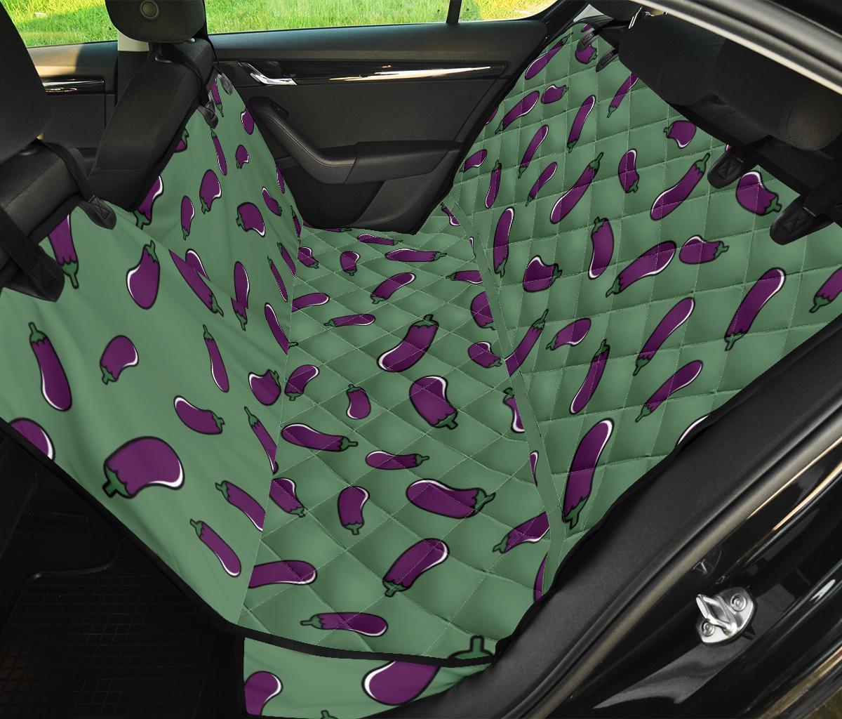 Eggplant Pattern Print Pet Car Seat Cover-grizzshop