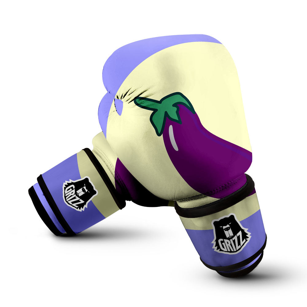 Eggplant Print Boxing Gloves-grizzshop