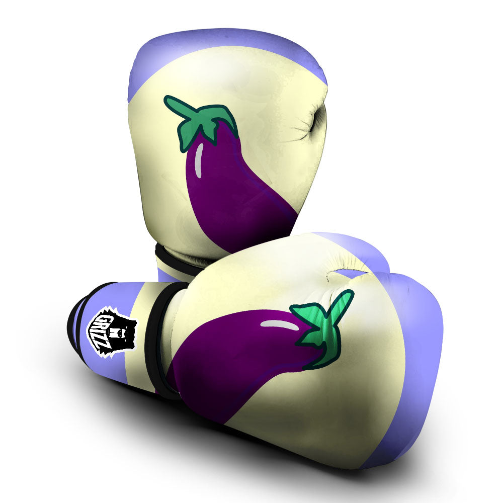 Eggplant Print Boxing Gloves-grizzshop