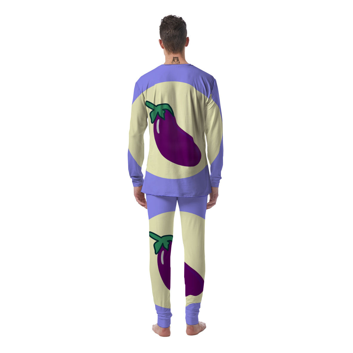 Eggplant Print Men's Pajamas-grizzshop