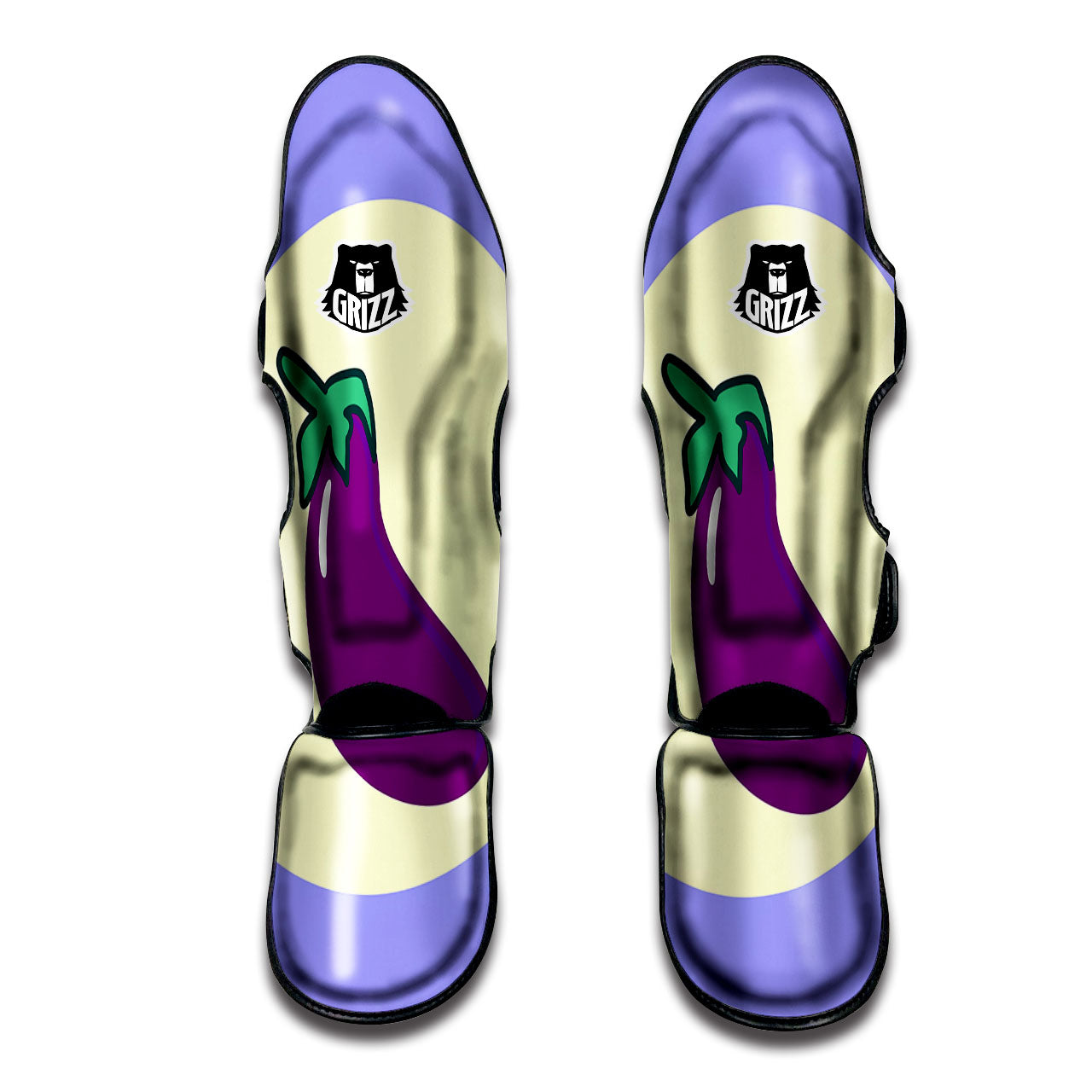 Eggplant Print Muay Thai Shin Guards-grizzshop