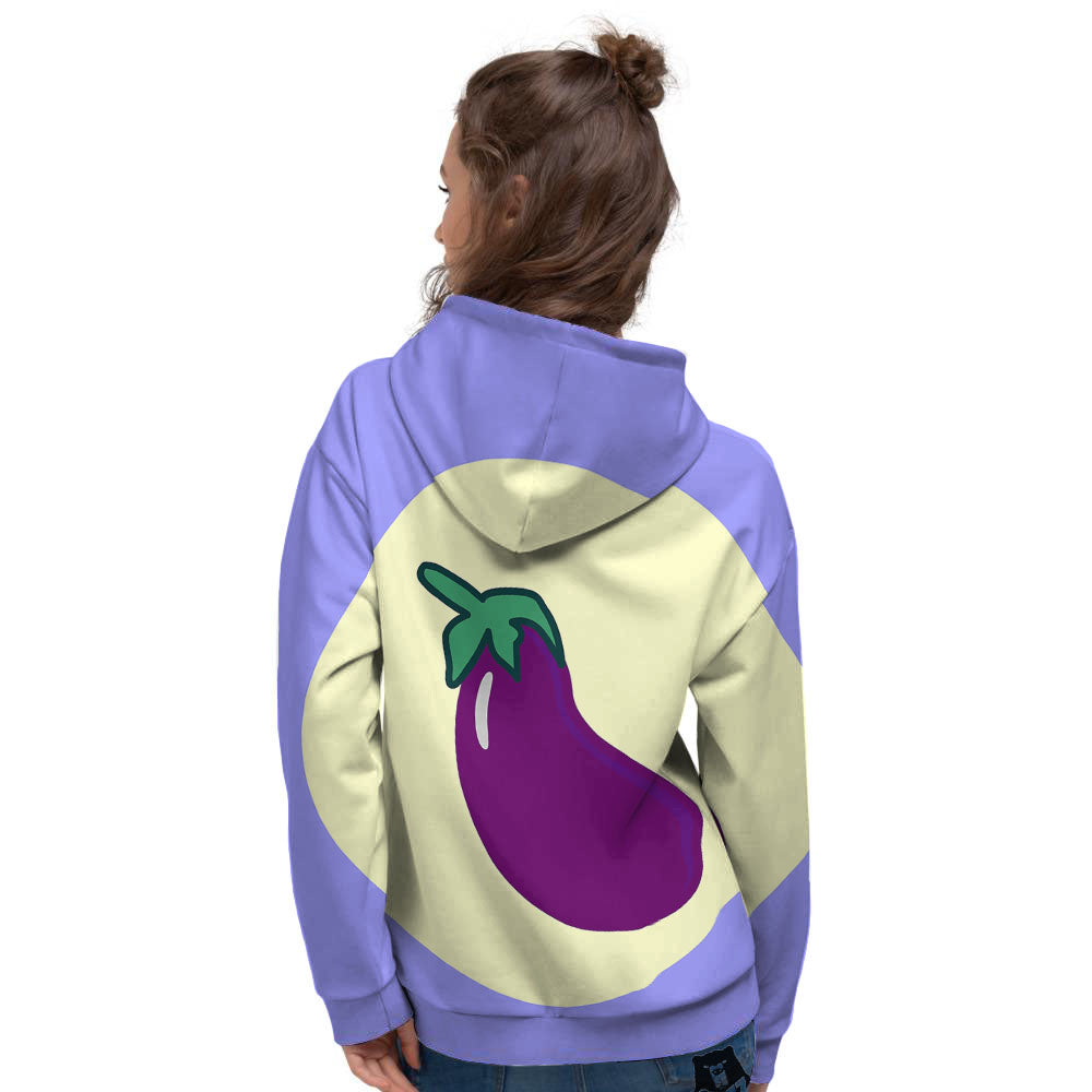 Eggplant Print Women's Hoodie-grizzshop