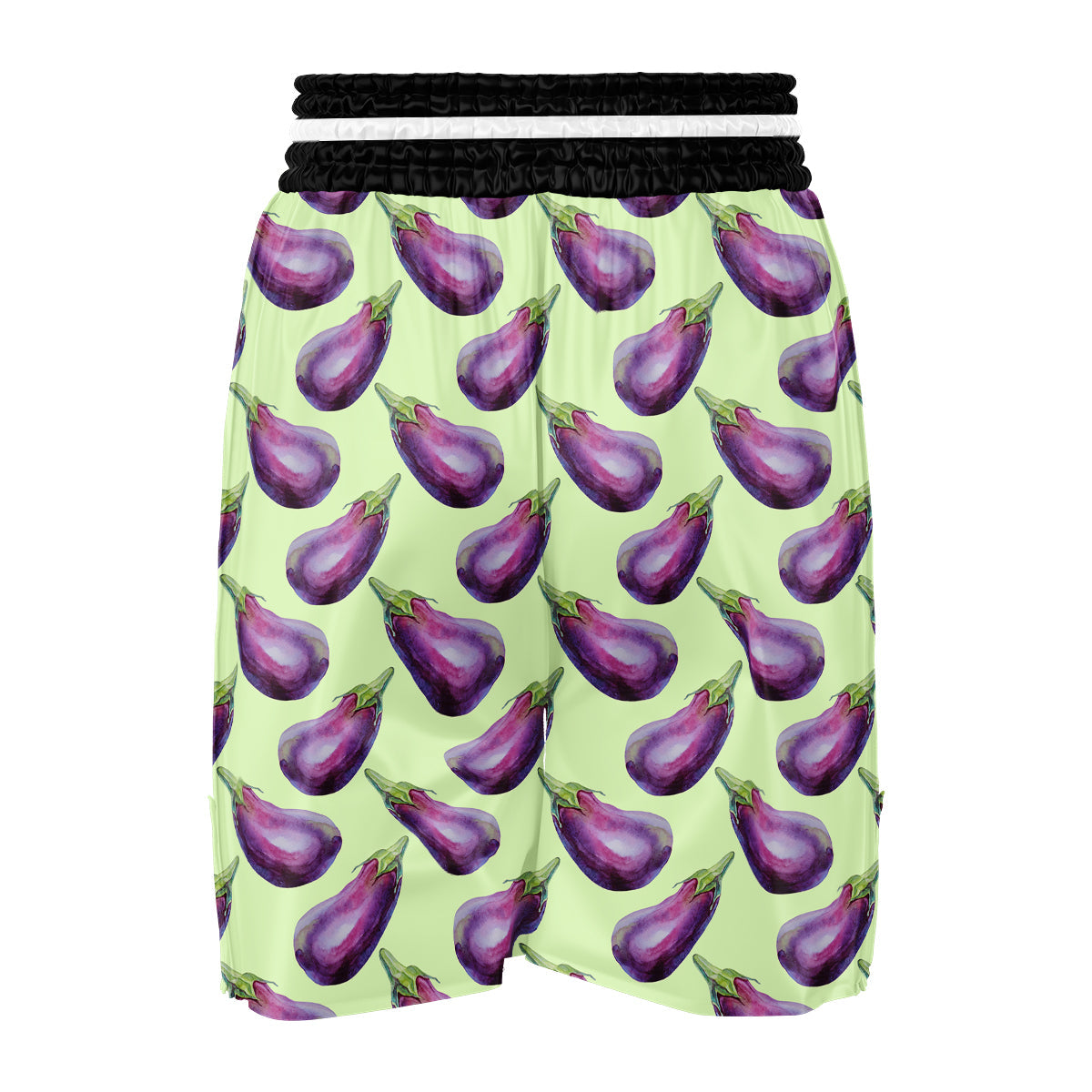 Eggplant Watercolor Pattern Boxing Shorts-grizzshop