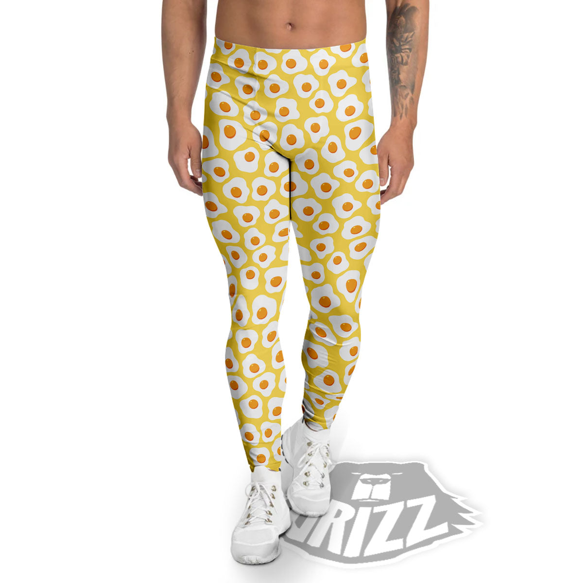 Eggs Print Pattern Men's Leggings-grizzshop