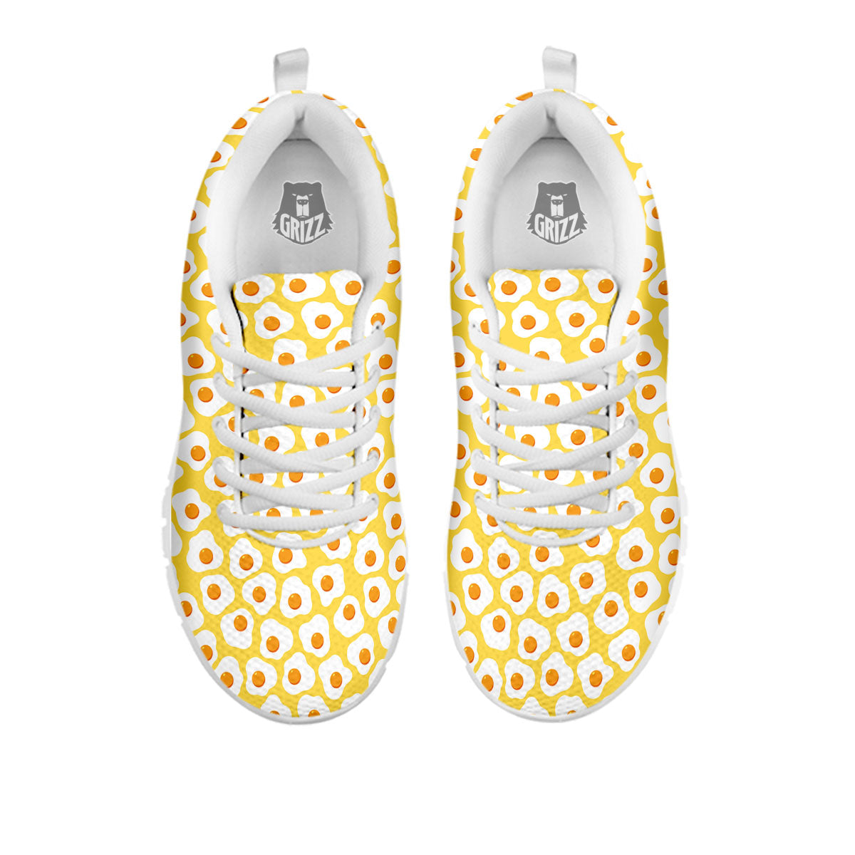 Eggs Print Pattern White Sneaker-grizzshop