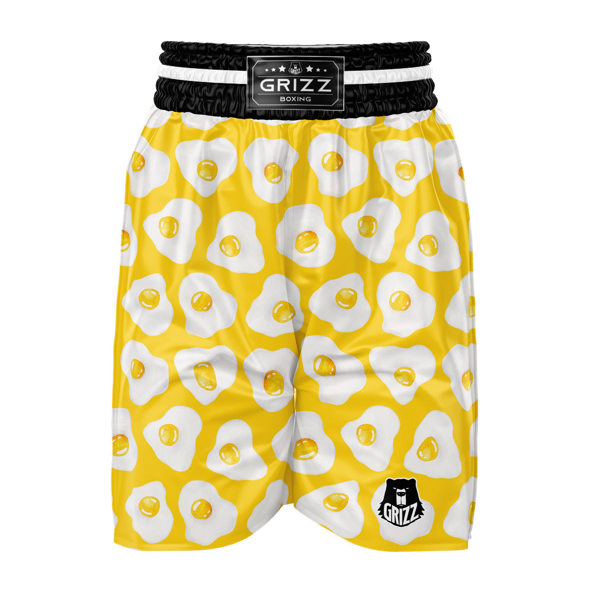 Eggs Yellow Print Pattern Boxing Shorts-grizzshop