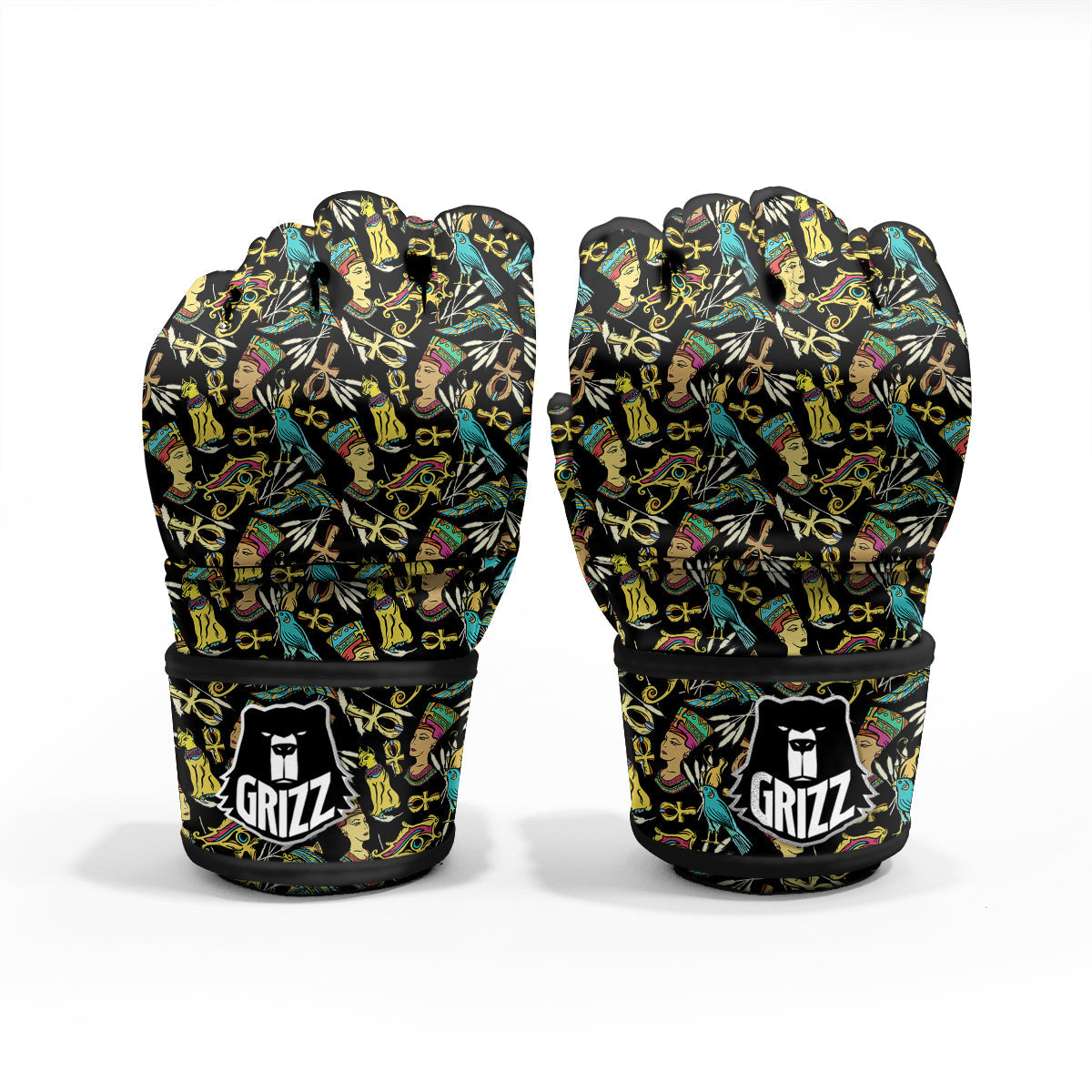 Egypt Ancient Print Pattern MMA Gloves-grizzshop