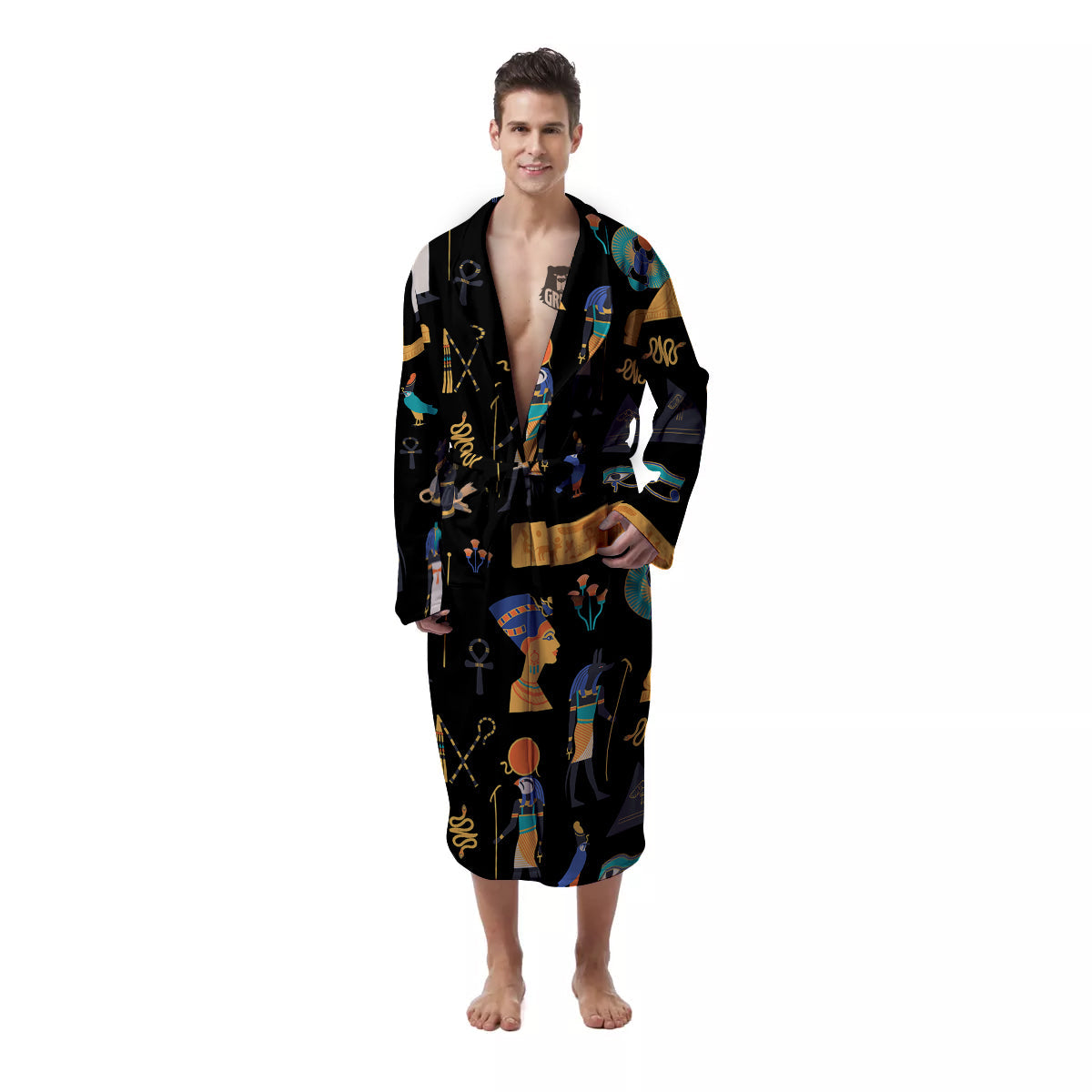 Money Dollar Print Pattern Men Long Robe