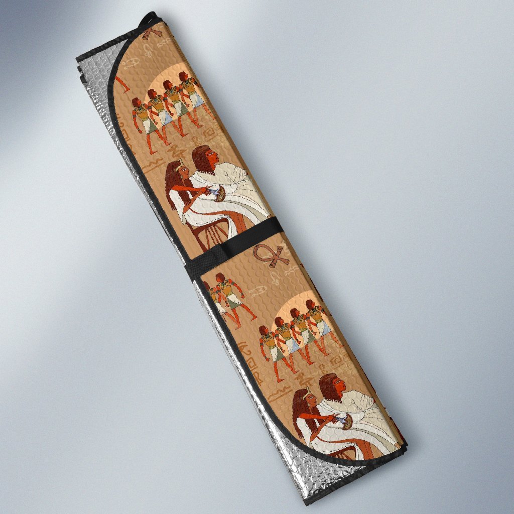 Egyptian Pattern Print Car Sun Shade-grizzshop