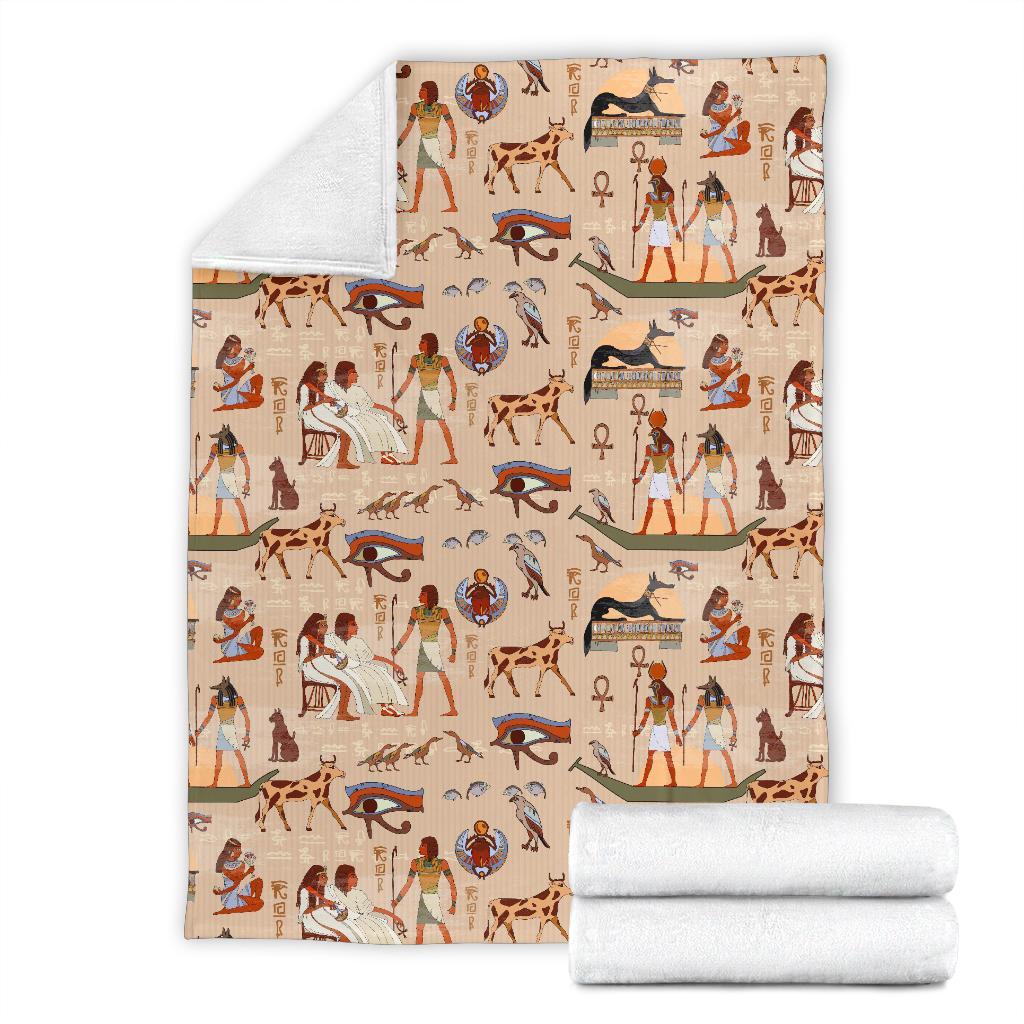 Egyptian Print Pattern Blanket-grizzshop